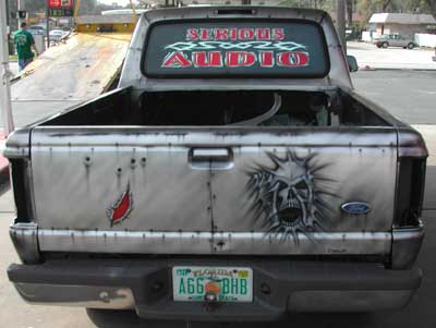 panels and rivets on truck